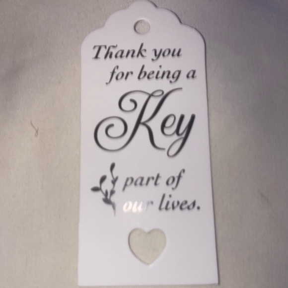100 Thank You for being a Key part of our lives Wedding bride Craft card bundle - Picture 2 of 6